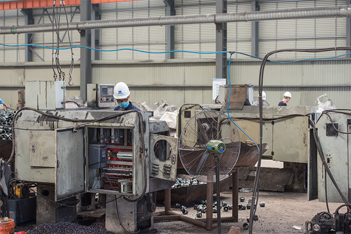 静安网架配件-锥头加工车间